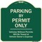 Signmission Designer Series-Parking By Permit Vehicles Without Permits Will Be Towed, 18" x 18", G-1818-9940 A-DES-G-1818-9940 - alternate 1